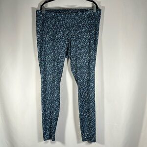 MEC T1 Blue & Black Chevron Print Long Johns Leggings